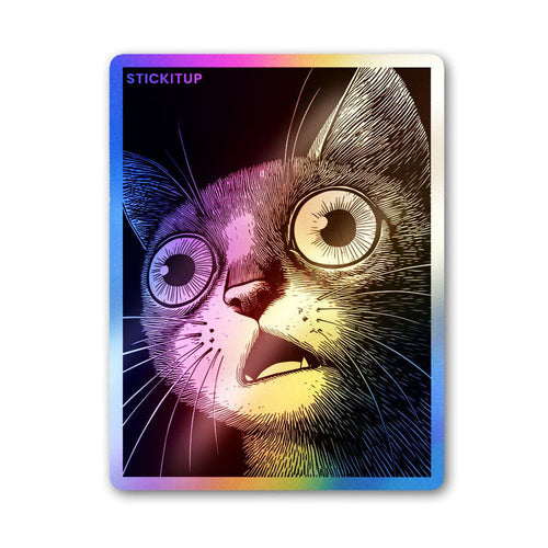 Memecat Energy Holographic Stickers - Holographic stickers | STICK IT UP