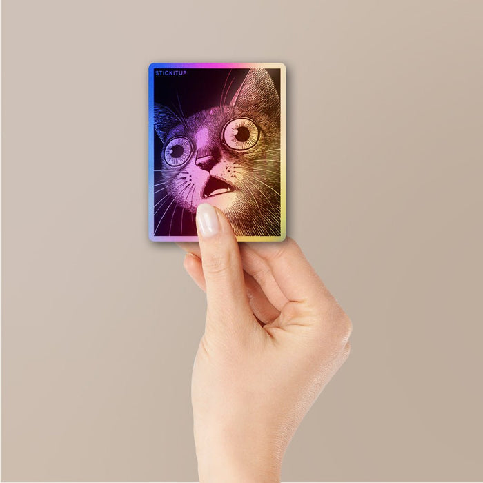 Memecat Energy Holographic Stickers - Holographic stickers | STICK IT UP