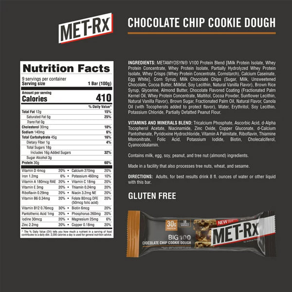 METRx Big 100 Colossal Bars 9pk