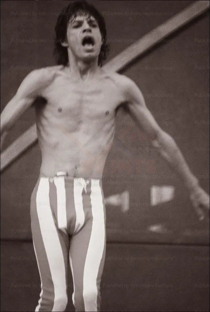 Mick Jagger Paris Concert 1991 - VINTAGEARTREPRINTS.COM