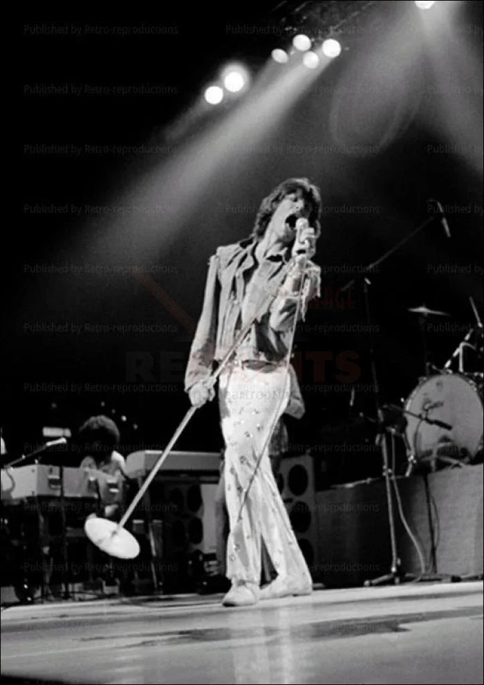 Mick Jagger 1060's Rolling Stones Band - VINTAGEARTREPRINTS.COM