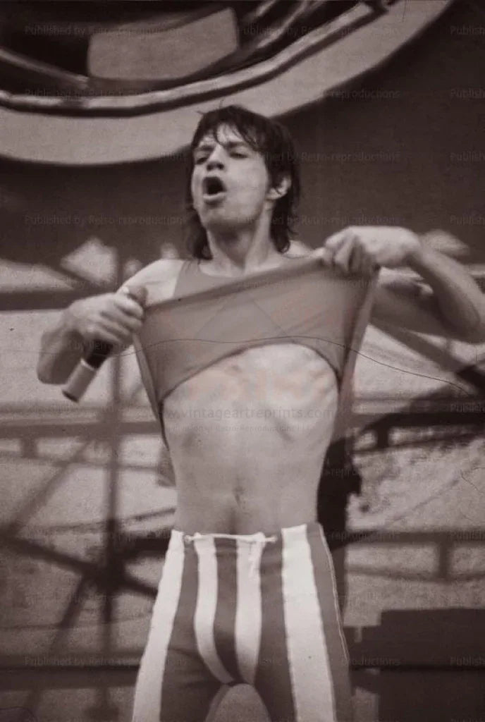 Mick Jagger Paris Concert 1991 - VINTAGEARTREPRINTS.COM