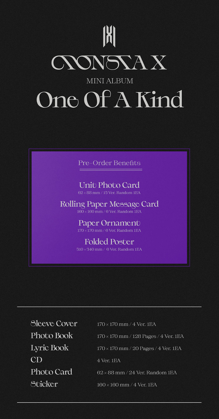 MONSTA X - One of a Kind (You can Choose Ver. + Free Shipping)