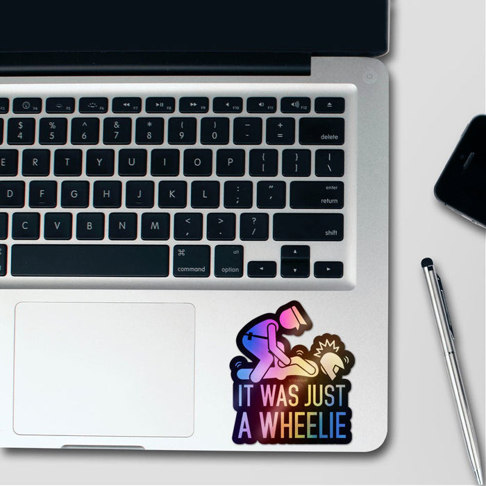 Motorbike Wheelie Holographic Stickers - Holographic stickers | STICK IT UP