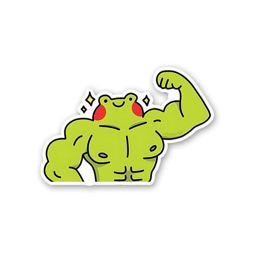 Muscle Frog Sticker - Stickers | STICK IT UP