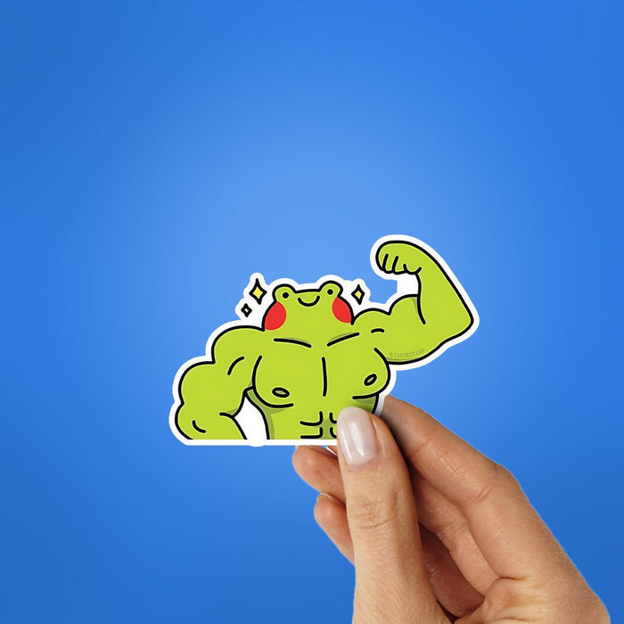 Muscle Frog Sticker - Stickers | STICK IT UP