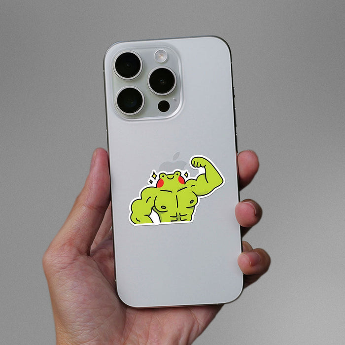 Muscle Frog Sticker - Stickers | STICK IT UP