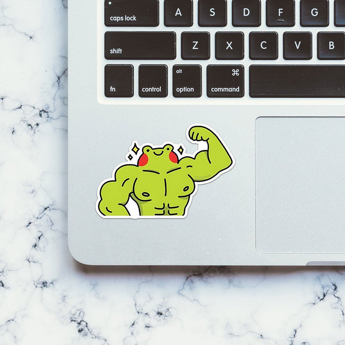 Muscle Frog Sticker - Stickers | STICK IT UP