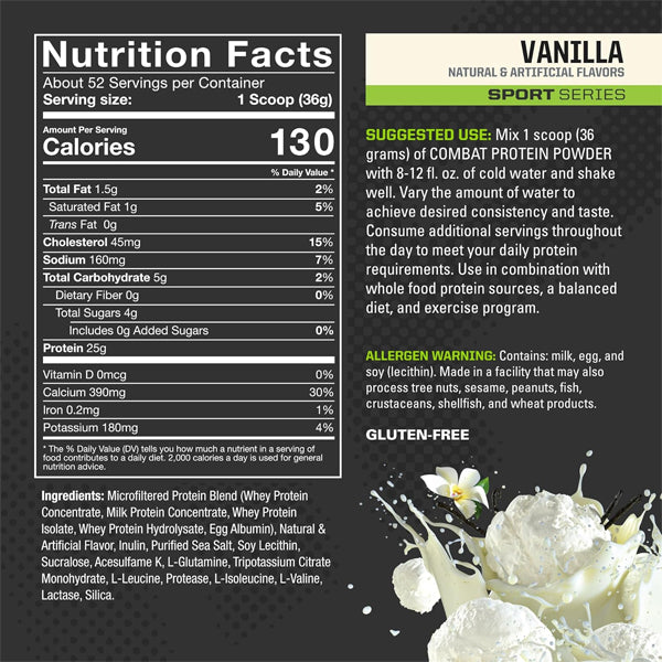 MusclePharm Combat Protein Powder 4lbs
