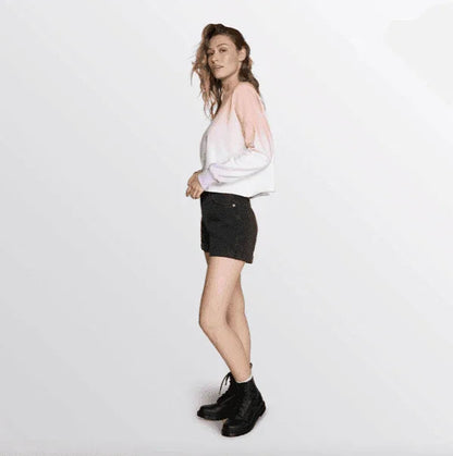 Mystic Mesmerizing Sweat pastel sweatshirt on woman, side view fashion image