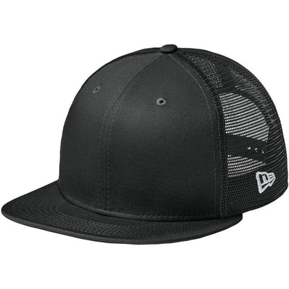 no-logo New Era Standard Fit Snapback Trucker Cap-Headwear-New Era-Flag Black/ Black-OSFA-Thread Logic