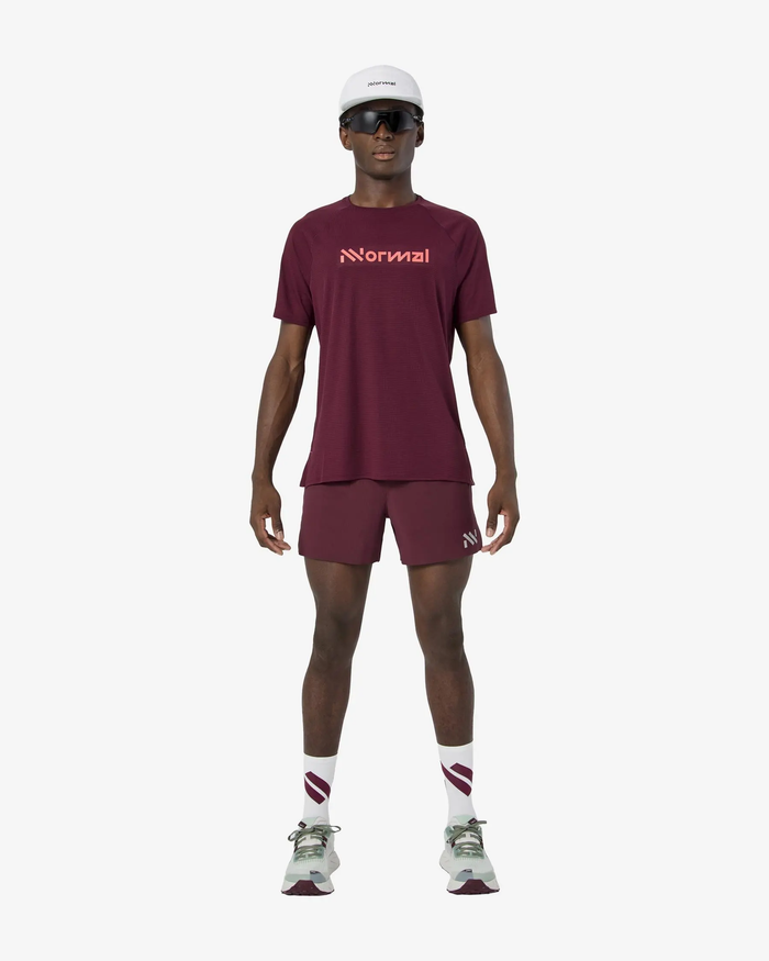 NNORMAL RACE T SHIRT 02 BURGUNDY HOMBRE