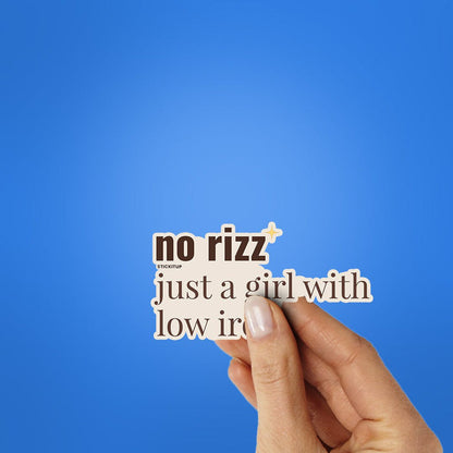 No Rizz Sticker - Stickers | STICK IT UP