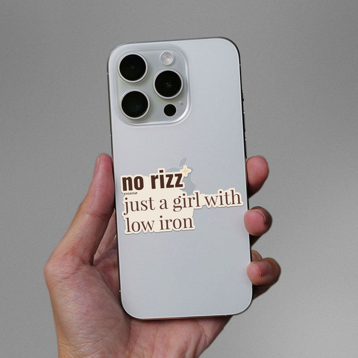 No Rizz Sticker - Stickers | STICK IT UP