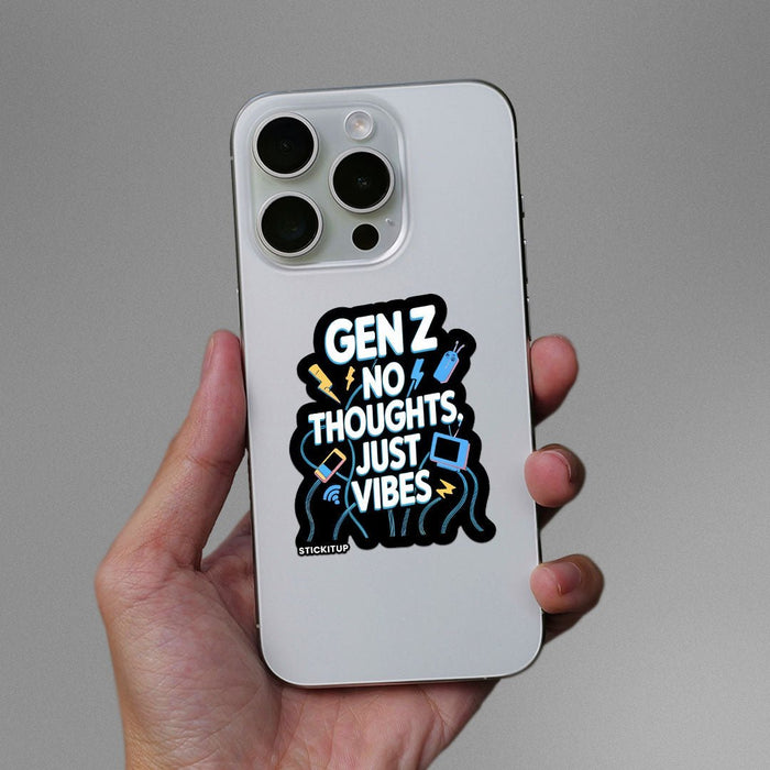 NO THOUGHTS JUST VIBE Sticker - Stickers | STICK IT UP