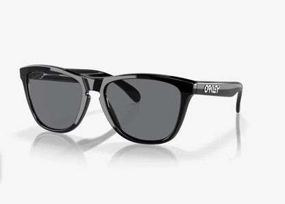 Oakley Frogskins polished black sunglasses with grey lenses