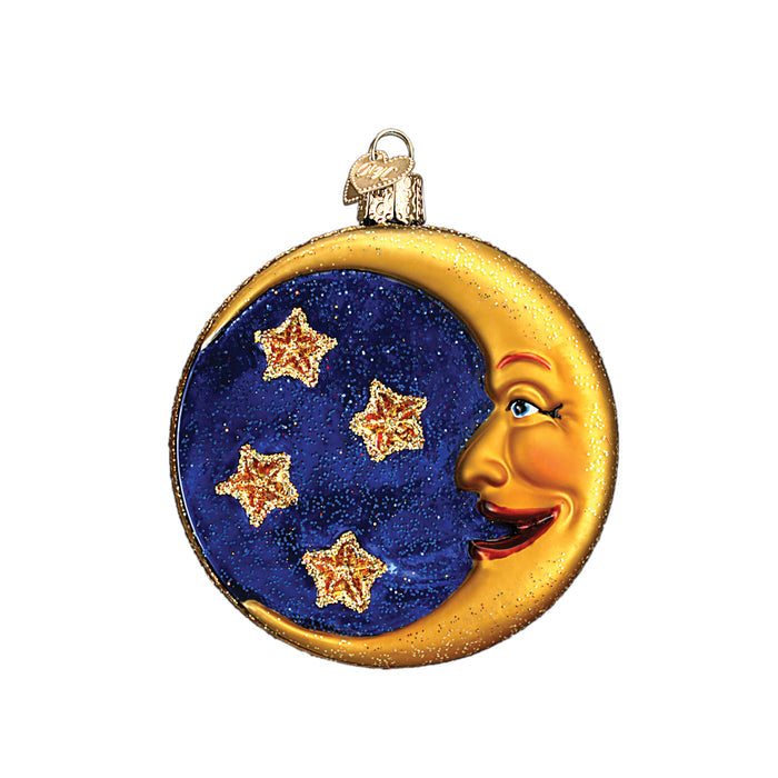 Owl In Moon Ornament
