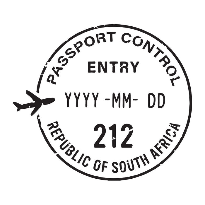 Passport Stamp Decal - South Africa Conquest Maps LLC