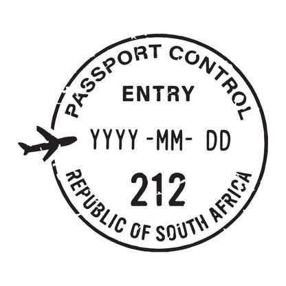 Passport Stamp Decal - South Africa Conquest Maps LLC