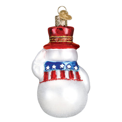 Patriotic Snowman Ornament