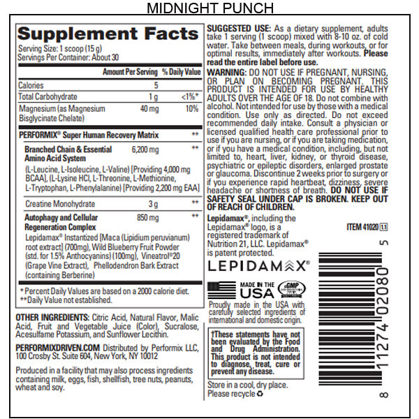 Performix SuperHuman Recovery 30 Servings