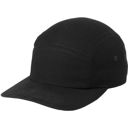 no-logo Port Authority Brushed Cotton Camper Cap-Port Authority-Black-OSFA-Thread Logic