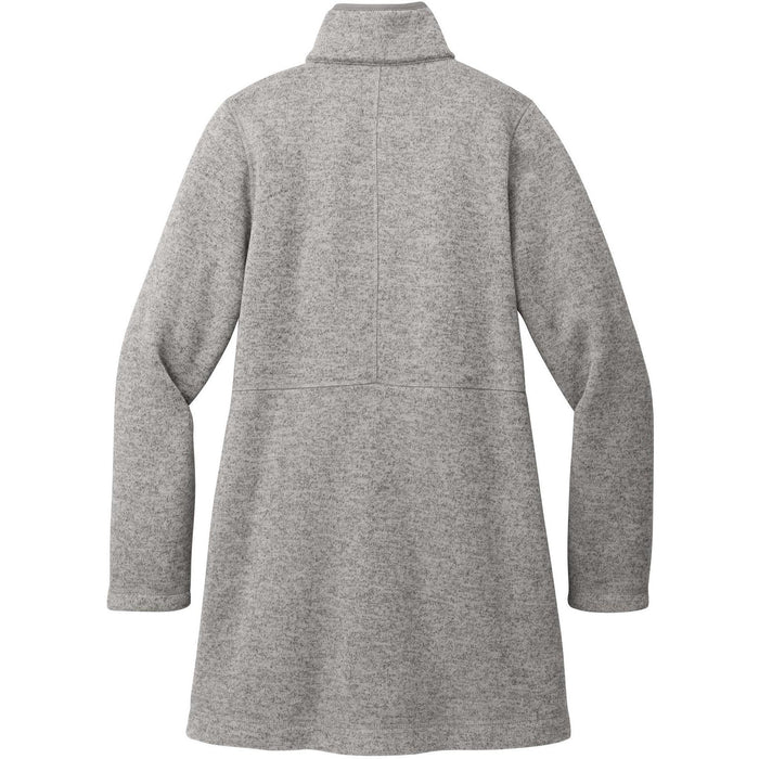 no-logo Port Authority Ladies Arc Sweater Fleece Long Jacket-Port Authority-Thread Logic