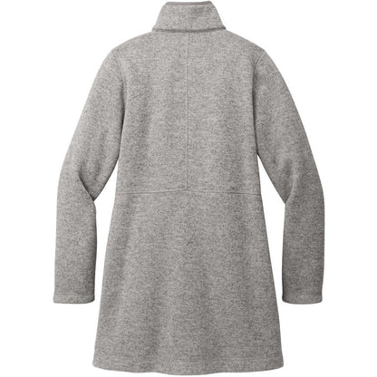 no-logo Port Authority Ladies Arc Sweater Fleece Long Jacket-Port Authority-Thread Logic