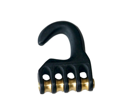 Black and gold watersports hook with four slots for gear storage