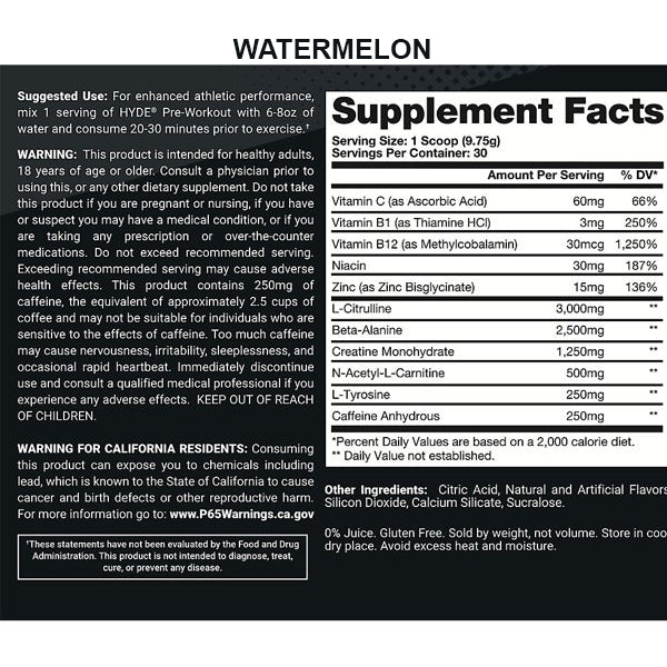 ProSupps Hyde Pre-Workout 30 Servings