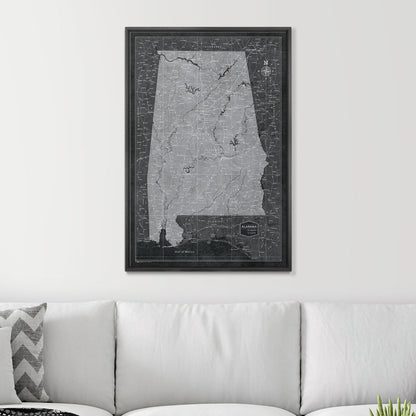 24" x 36" / Standard / Wood Grain Black
