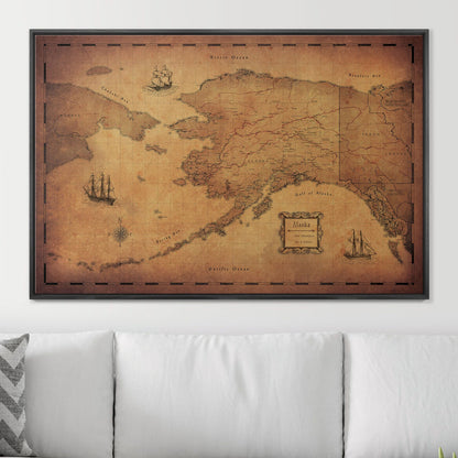 48" x 32" / Standard / Wood Grain Black