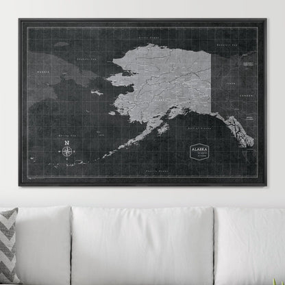 48" x 32" / Standard / Wood Grain Black