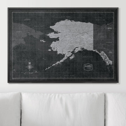36" x 24" / Standard / Wood Grain Black