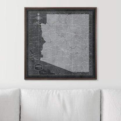 24" x 24" / Standard / Dark Walnut