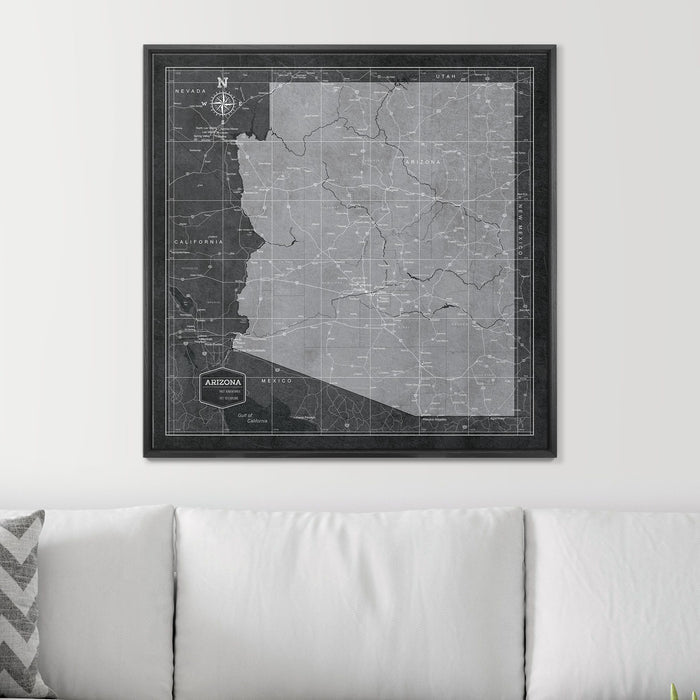 32" x 32" / Standard / Wood Grain Black
