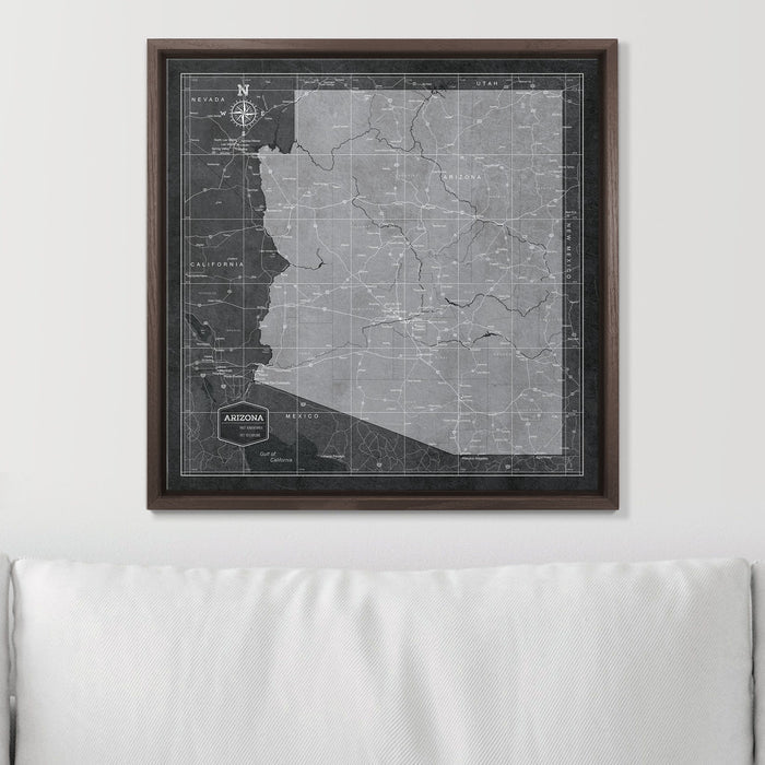 Push Pin Arizona Map (Pin Board) - Modern Slate CM Pin Board