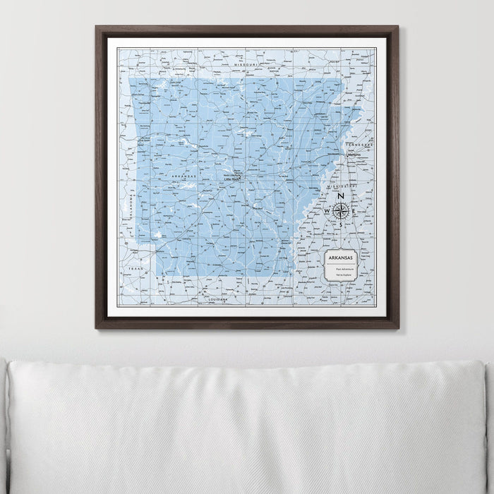 Push Pin Arkansas Map (Pin Board) - Light Blue Color Splash CM Pin Board