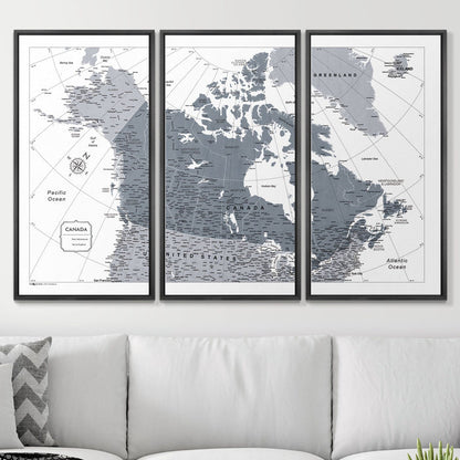 54" x 36" 3-Panel / Standard / Wood Grain Black