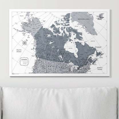 Push Pin Canada Map (Pin Board) - Dark Gray Color Splash CM Pin Board
