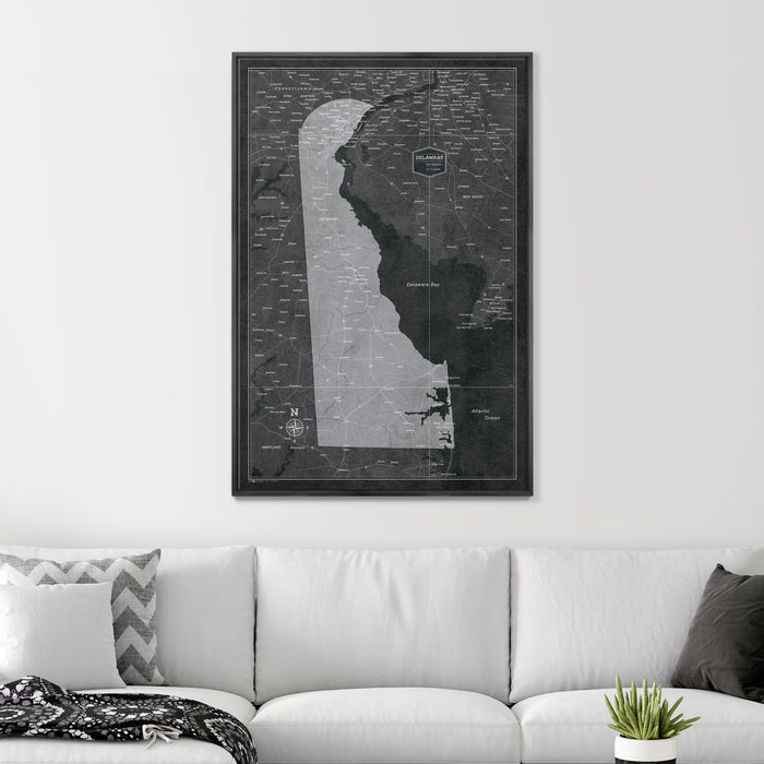 32" x 48" / Standard / Wood Grain Black