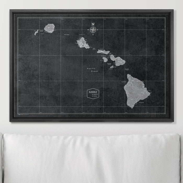 Push Pin Hawaii Map (Pin Board) - Modern Slate CM Pin Board