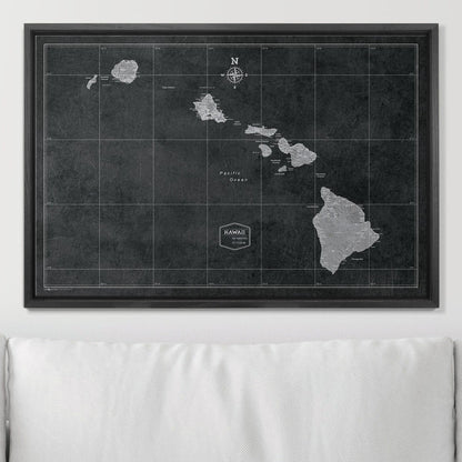 Push Pin Hawaii Map (Pin Board) - Modern Slate CM Pin Board