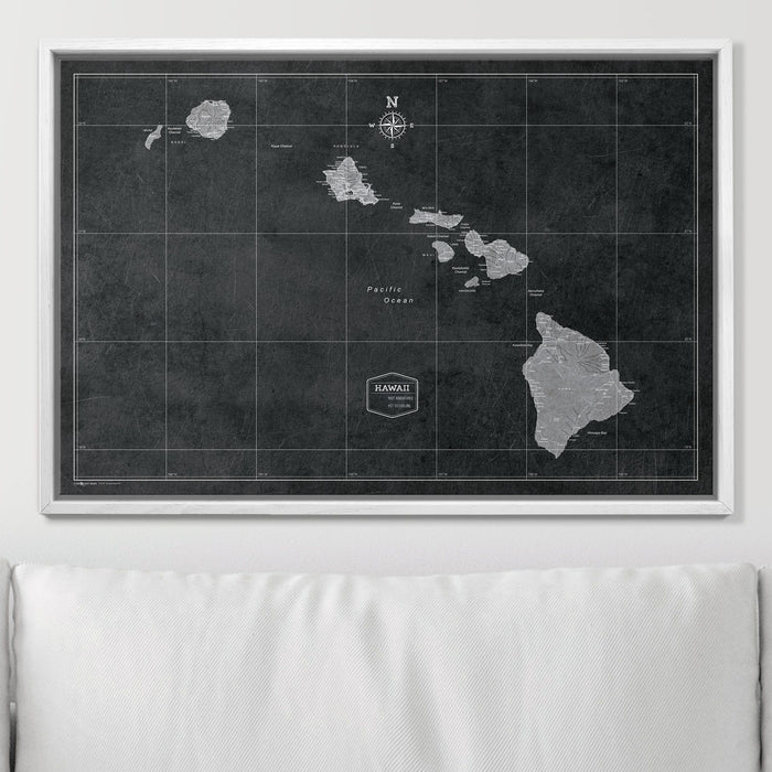 Push Pin Hawaii Map (Pin Board) - Modern Slate CM Pin Board