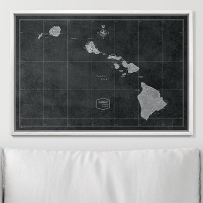 Push Pin Hawaii Map (Pin Board) - Modern Slate CM Pin Board