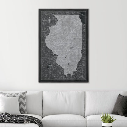 32" x 48" / Standard / Wood Grain Black