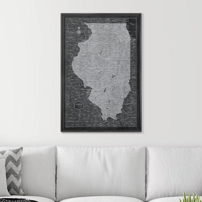 24" x 36" / Standard / Wood Grain Black