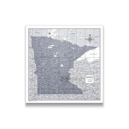 Push Pin Minnesota Map (Pin Board) - Dark Gray Color Splash CM Pin Board