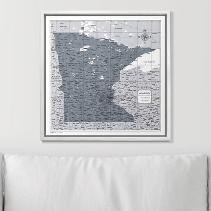 Push Pin Minnesota Map (Pin Board) - Dark Gray Color Splash CM Pin Board