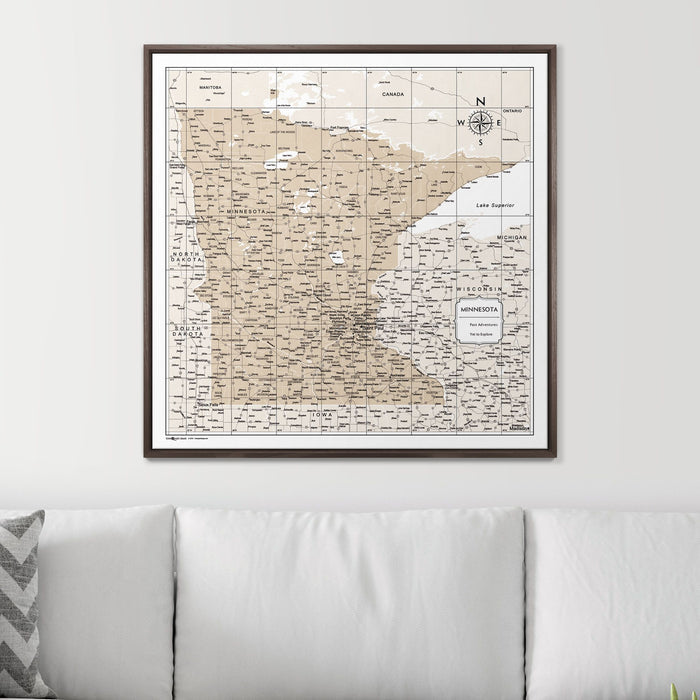32" x 32" / Standard / Dark Walnut